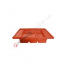 Drum spill pallet 220 liters 1320 x 1320 x 230 mm for drums on shelving