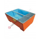Ibc pallet 1000 lt in painted steel with polyethylene interior and grid 1344 x 1655 x 730 mm