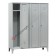 Clothes locker space saver metal 4 doors with lock 4 places