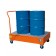 Mobile drum sump pallet in painted steel 1340 x 1250 x 1170 mm
