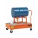 Mobile drum sump pallet in painted steel with support 1340 x 850 x 1170 mm