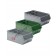 Open fronted metal storage box with double crossbar 500/450 x 300 H 200