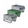 Open fronted metal storage box with skids on long side 700/630 x 450 H 390 