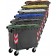 660 litre bin with 4 wheels colored lids