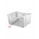 Plastic insertable and stackable bakery basket 620 x 490 H 355 mm perforated