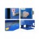 Storage container in steel with spill pallet and 3 levels for drums 200 lt on pallet sliding door details