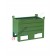 SSmall sheet metal container with skids on long side and smooth side walls