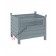 Sheet metal container with boxed feet and mesh door