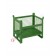 Small mesh container with skids on short side and side 3/4