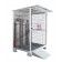 Gas cage in galvanized steel with supporting frame 1550x1210mm