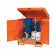 Drum storage cabinet in painted steel 1350 x 860 x 1570 mm with spill pallet for flammable substances