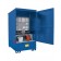 IBC storage cabinet in galvanized steel 1405 x 1810 x 2625 mm with spill pallet painted blue