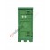 Drum storage cabinet in polyethylene 830 x 830 x 1990 mm with spill pallet for 1 drum