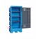 Drum storage cabinet in polyethylene 830 x 830 x 1990 mm with spill pallet and shelves