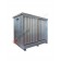 Modulcontainer for floor tanks in steel with spill pallet and sliding doors group size 1