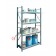 Metal storage shelves 1305 x 400 x 2200 mm with 1 spill pallet shelf and 3 grilled shelves
