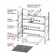 Metal storage shelves with spill pallet for 9 60 lt horizontal drums on 3 levels