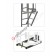 Vertical ladder with safety cage Security System