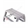 Folding step stool aluminium double ascent for professional use Punto Large Plus S