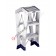 Folding step stool aluminium double ascent for professional use Punto Plus S