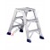 Folding step stool aluminium double ascent for professional use Punto Plus S