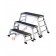 Folding step stool aluminium double ascent for professional use Saliscendi 