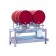 Stackable palletizable drum support in galvanized steel mm 1170 x 750 H 360 for 2 x 200 lt drums