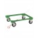 Frame on wheels for moving metal industrial containers