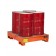 Drum spill pallet 271 lt in painted steel with grid 1340 x 1250 x 300 mm for 4 drums