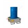 Drum spill pallet 200 lt cone-shaped in galvanized steel with grid 800 x 800 x 450 mm for 1 drum