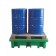 Drum spill pallet 210 liters direct loading 1300 x 900 x 330 mm for 2 drums 