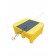Drum spill pallet 225 lt in polyethylene with grid 925 x 800 x 420 mm for 1 drum