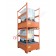 Stackable ibc pallet 1000 lt in painted steel with grid and open sides 1350 x 1660 x 1930 mm