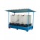 Spill pallet with corrugated fiberglass removable canopy 3000 x 2000 x 2110 mm