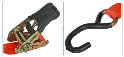 Accessories ratchet tie down strap 25 mm with S-Hook