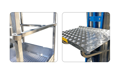 Compact elevating work platform capacity kg 200 Microlift Z – LOAD with large loading floor details