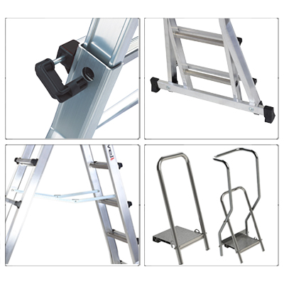 Details multi purpose ladder professional, long and compact Bravissima