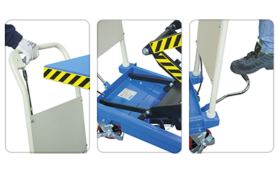 Professional double scissor lift table Fervi capacity kg 350 details