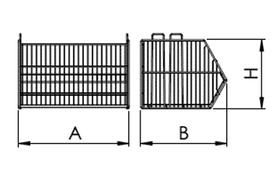 Dimensions wire storage basket H 300