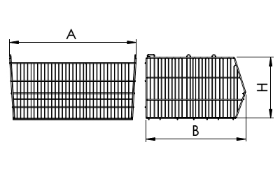 Dimensions wire storage basket insertable