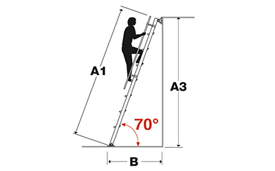 Single ladder professional Speciale S15/1 dimensions
