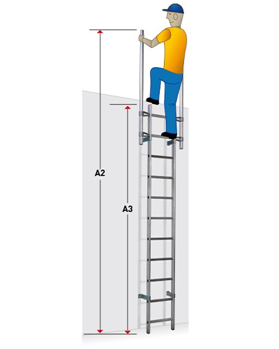 Height Vertical ladder Security System
