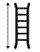 Aluminum extended ladder height symbol