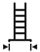 Aluminum ladder stabilizer bar symbol