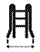 Aluminum ladder width symbol